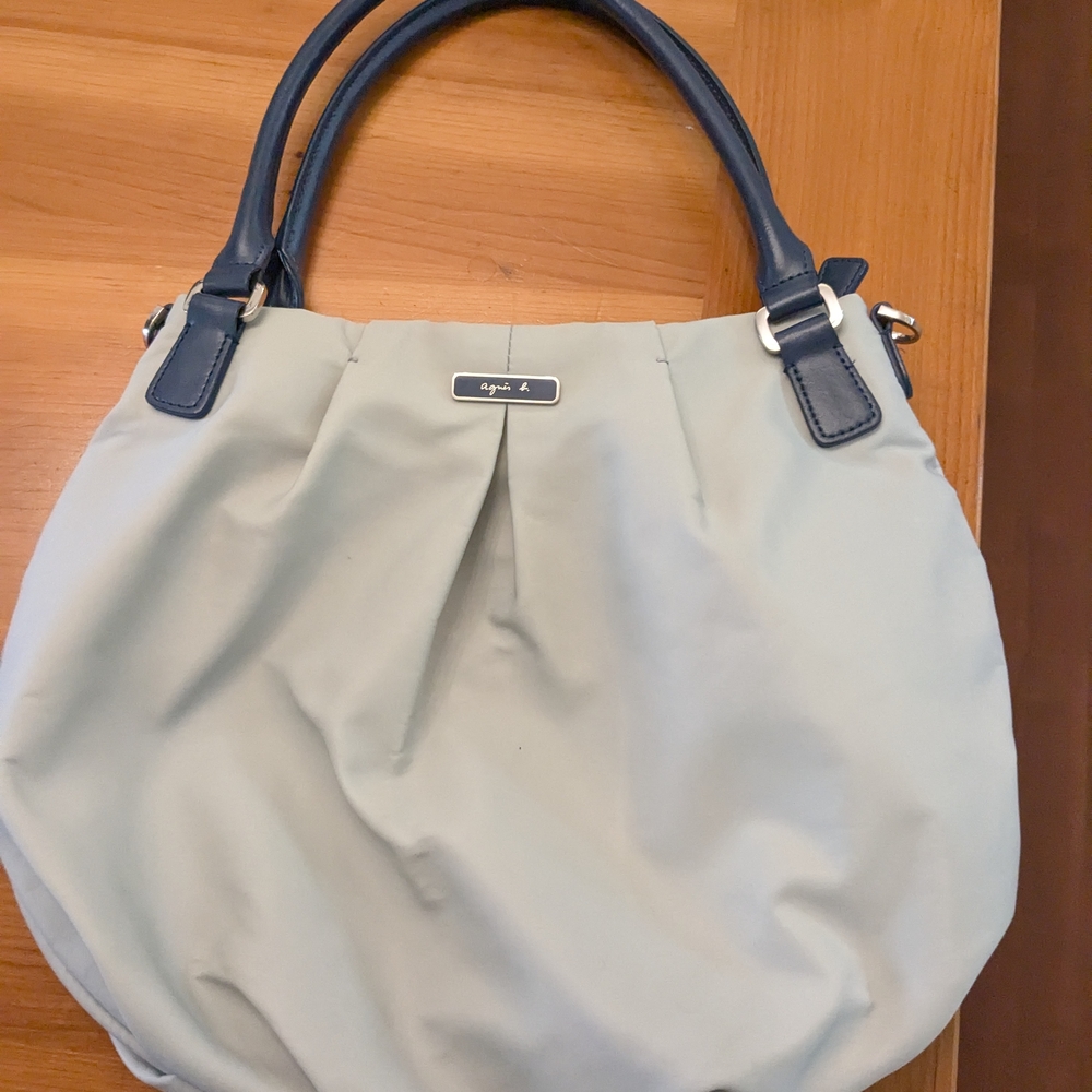 Agnes B. Baby Blue  Shoulder Bag with Minimalist Design